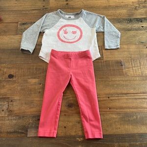 Tea Collection Smiley T-Shirt and Legging Set